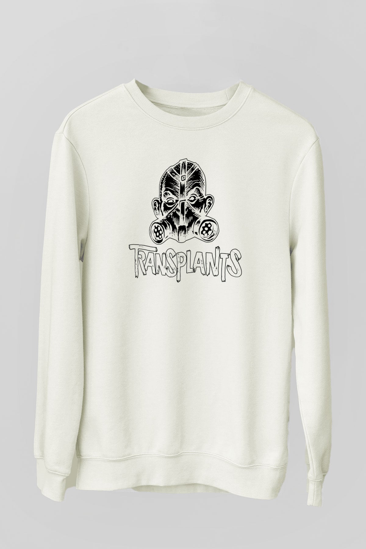 Transplants Beyaz Unisex Sweatshirt