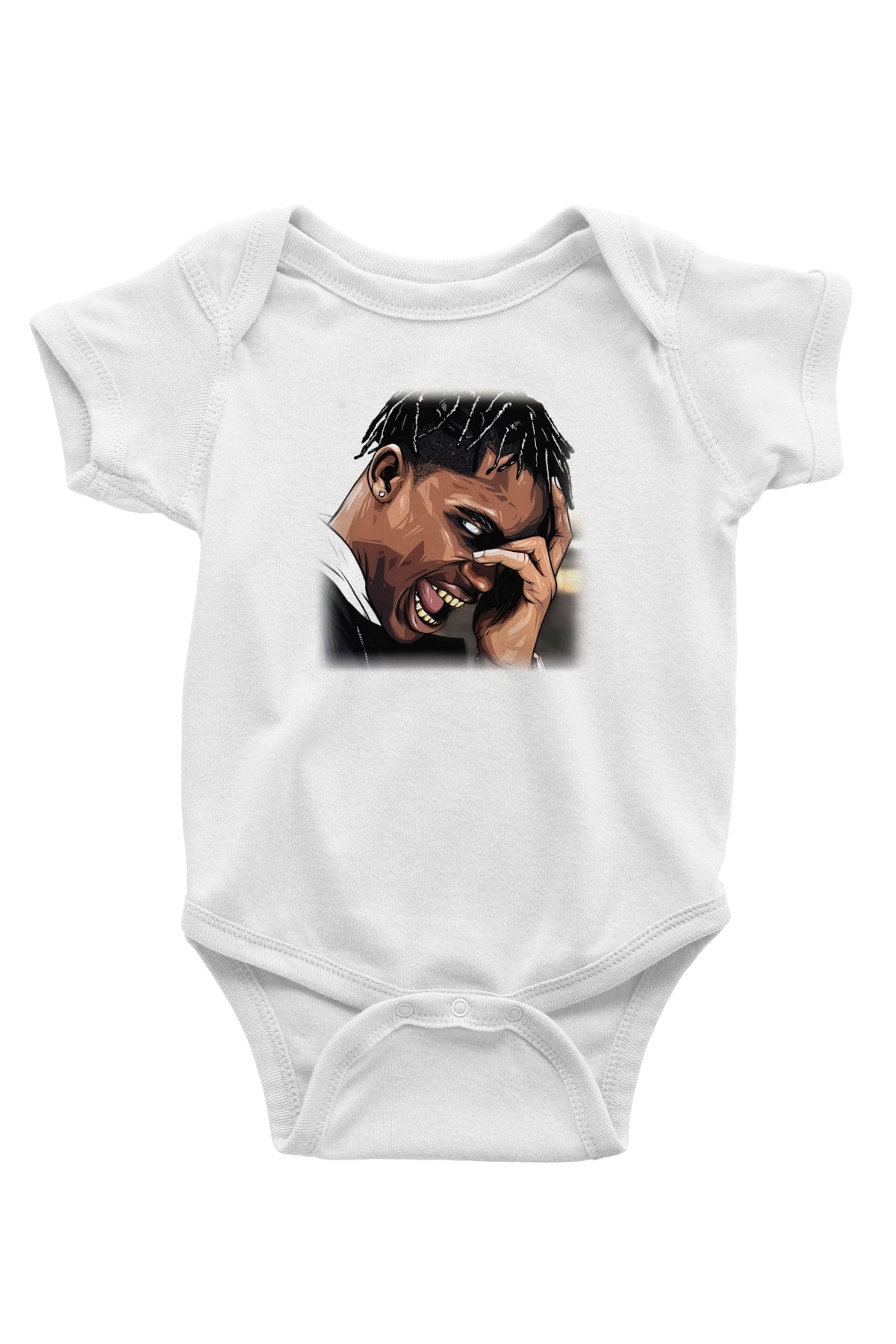Travis Scott Baskılı Beyaz Unisex Bebek Body - Zıbın