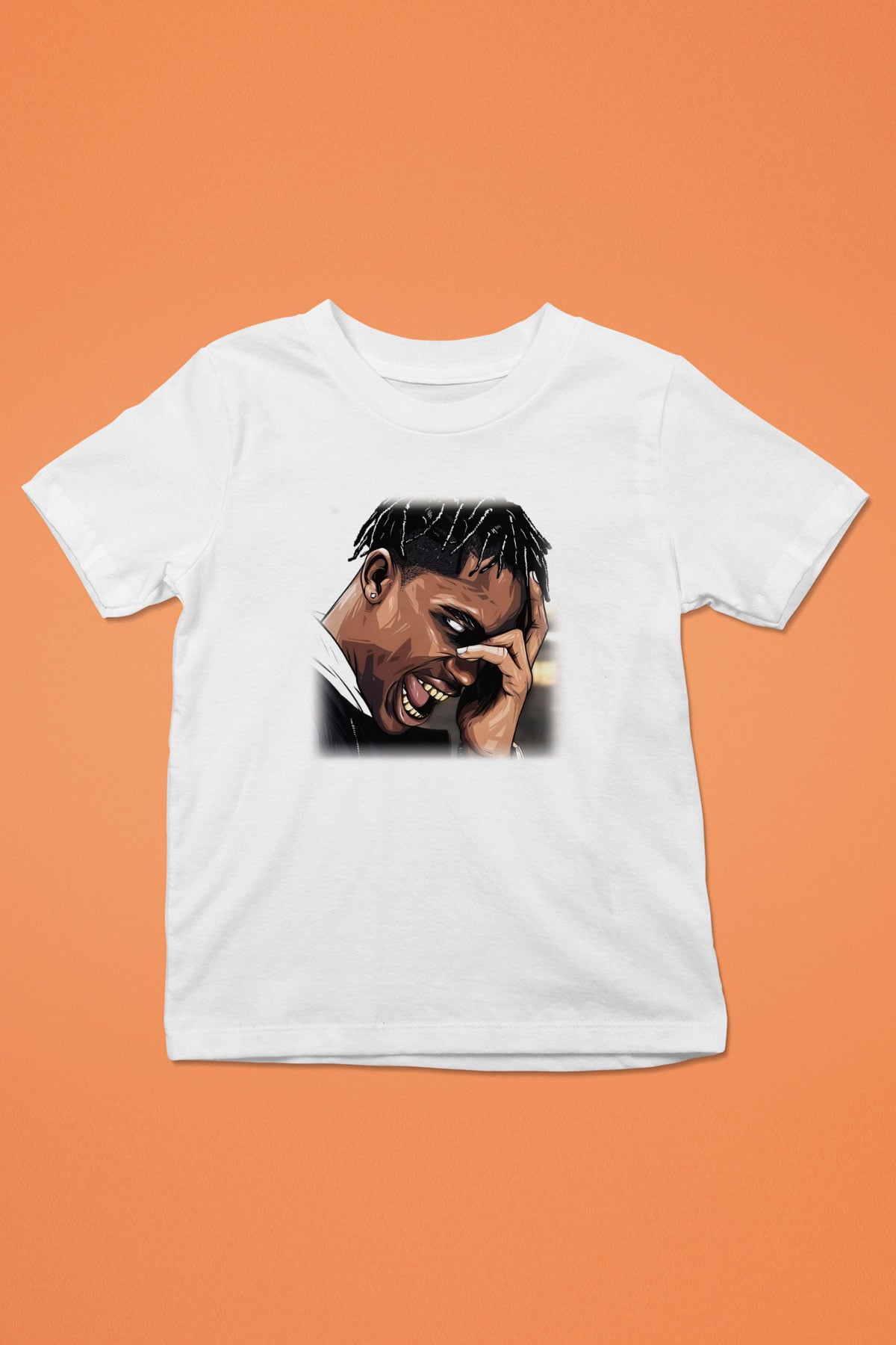 Travis Scott Baskılı Beyaz Unisex Çocuk Tişört