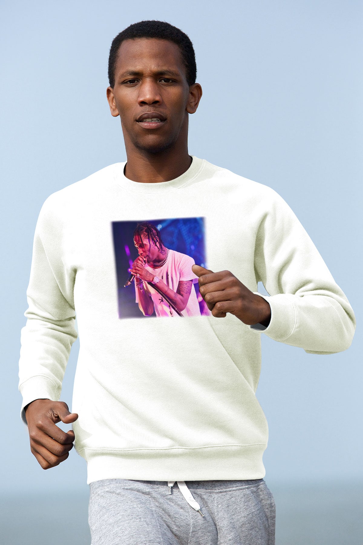 Travis Scott Beyaz Unisex Sweatshirt