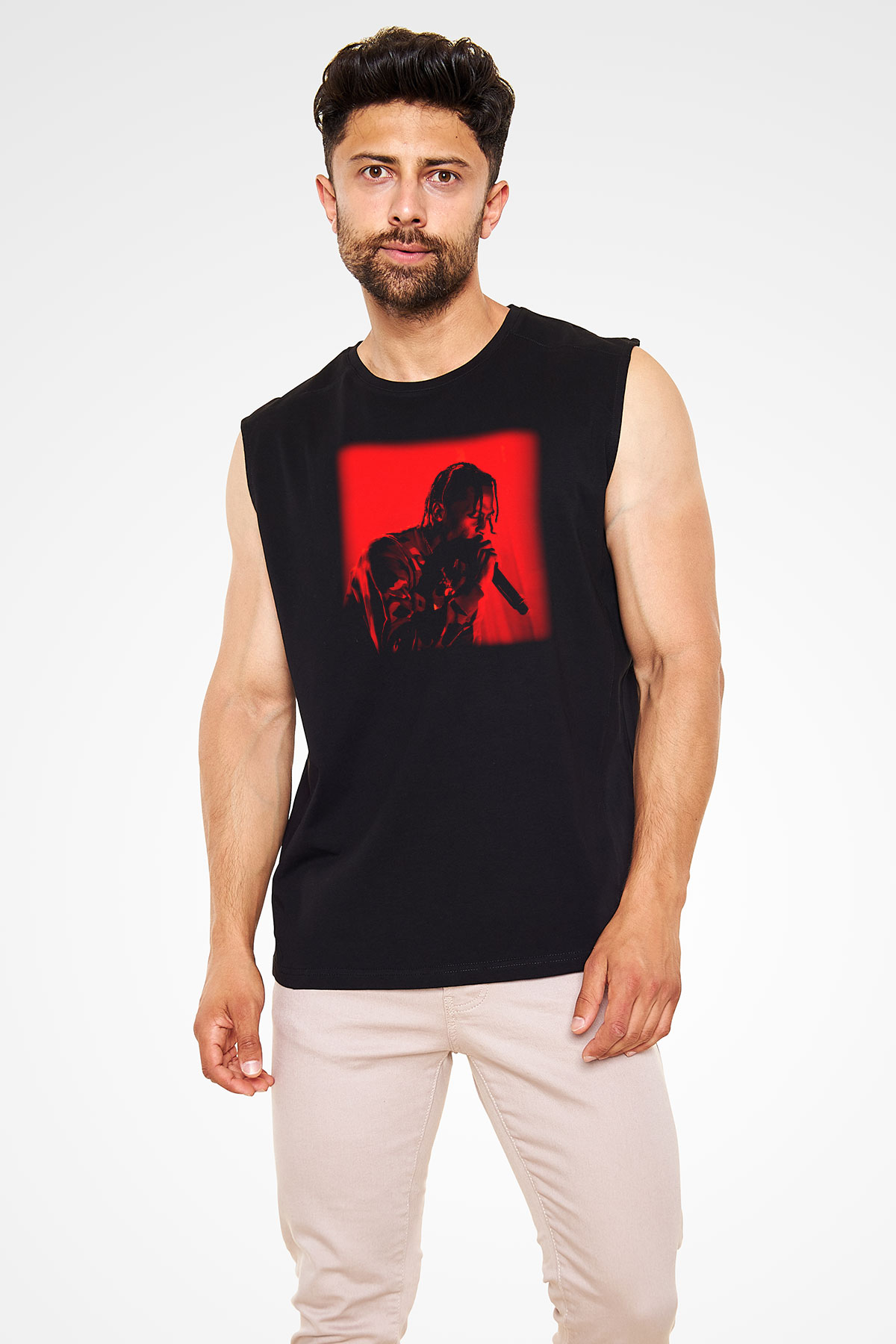 Travis Scott Siyah Unisex Kolsuz Tişört