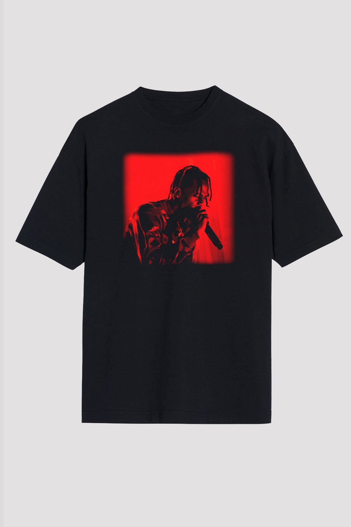 Travis Scott Siyah Unisex Oversize Tişört T-Shirt