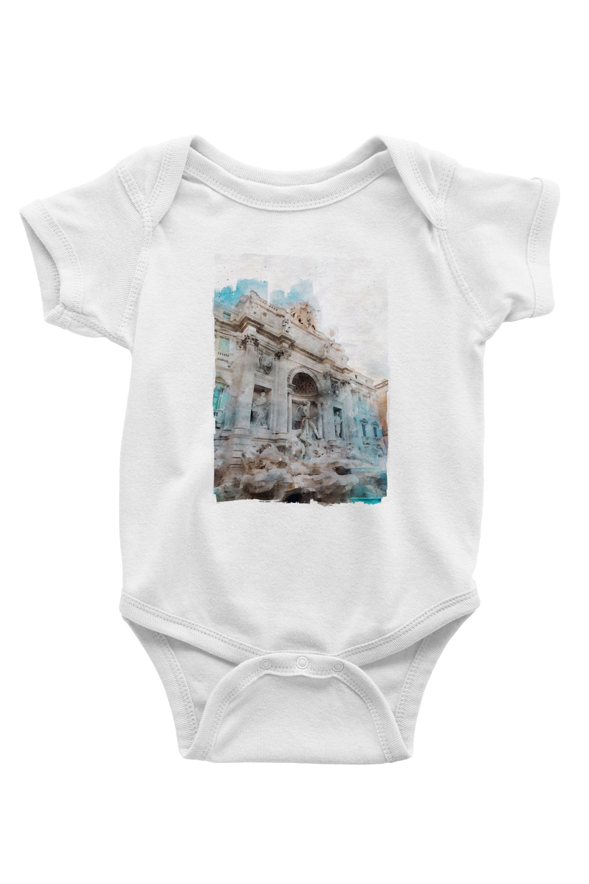 Trevi Çeşmesi Beyaz Bebek Body - Zıbın