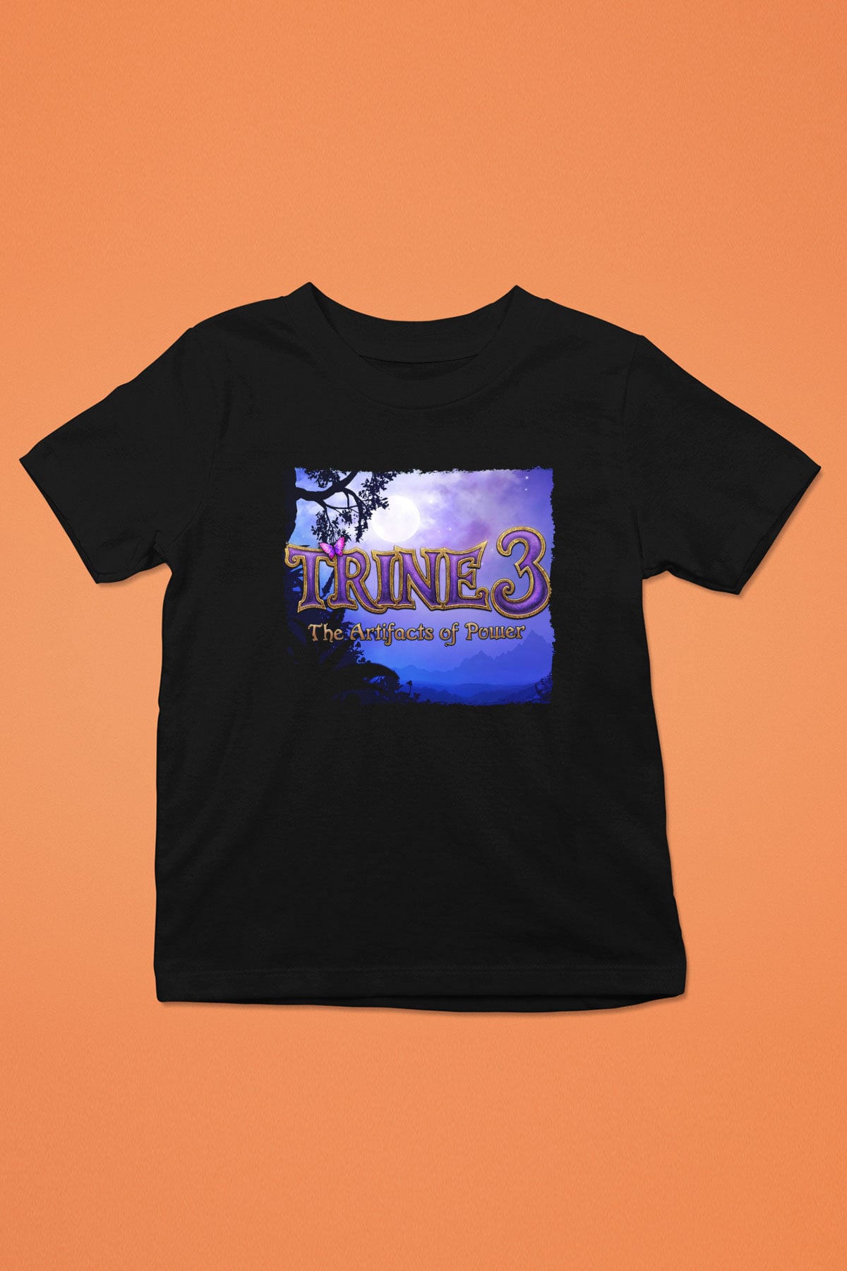 Trine Siyah Unisex Çocuk Tişört