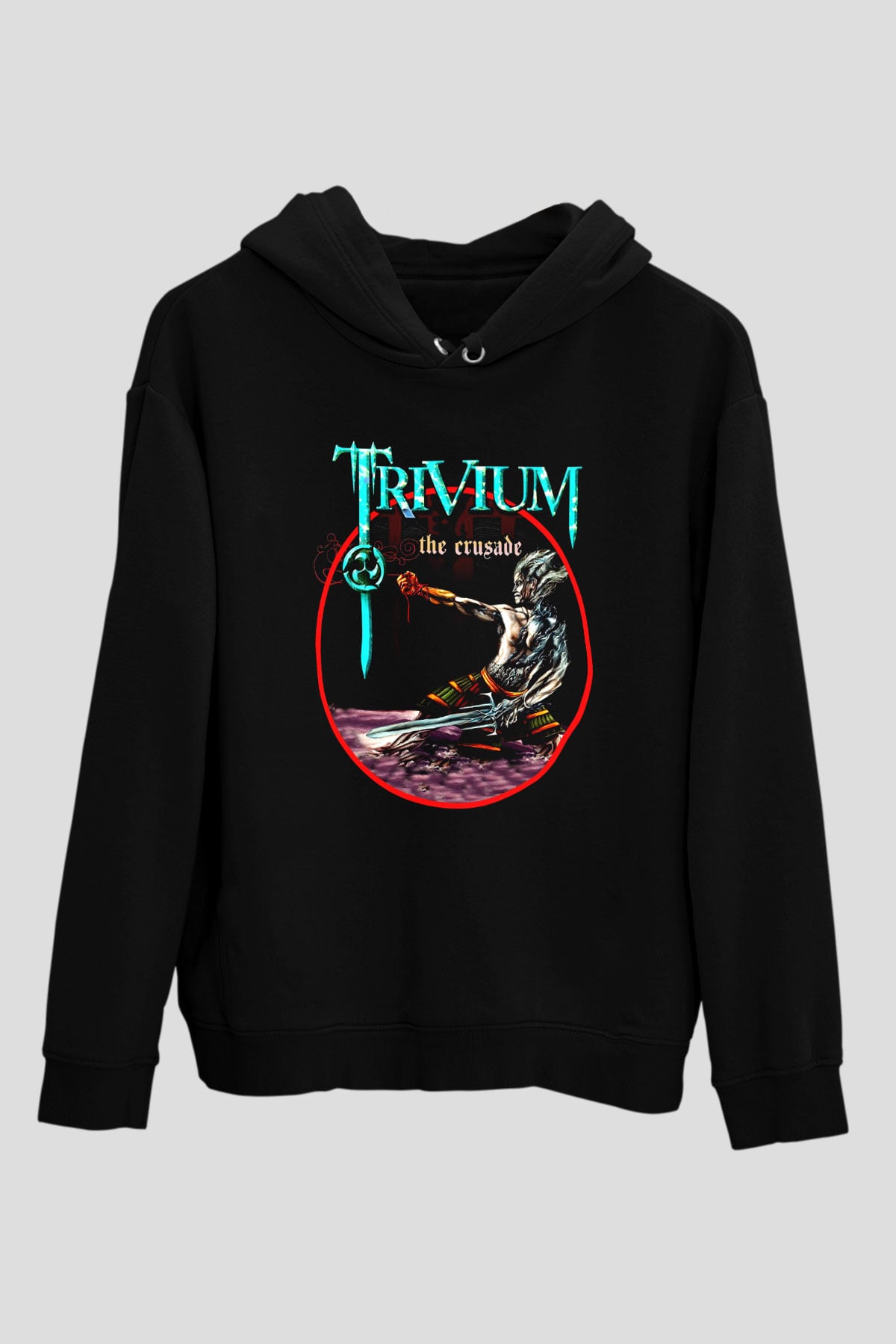 Trivium Siyah Unisex Kapşonlu Sweatshirt