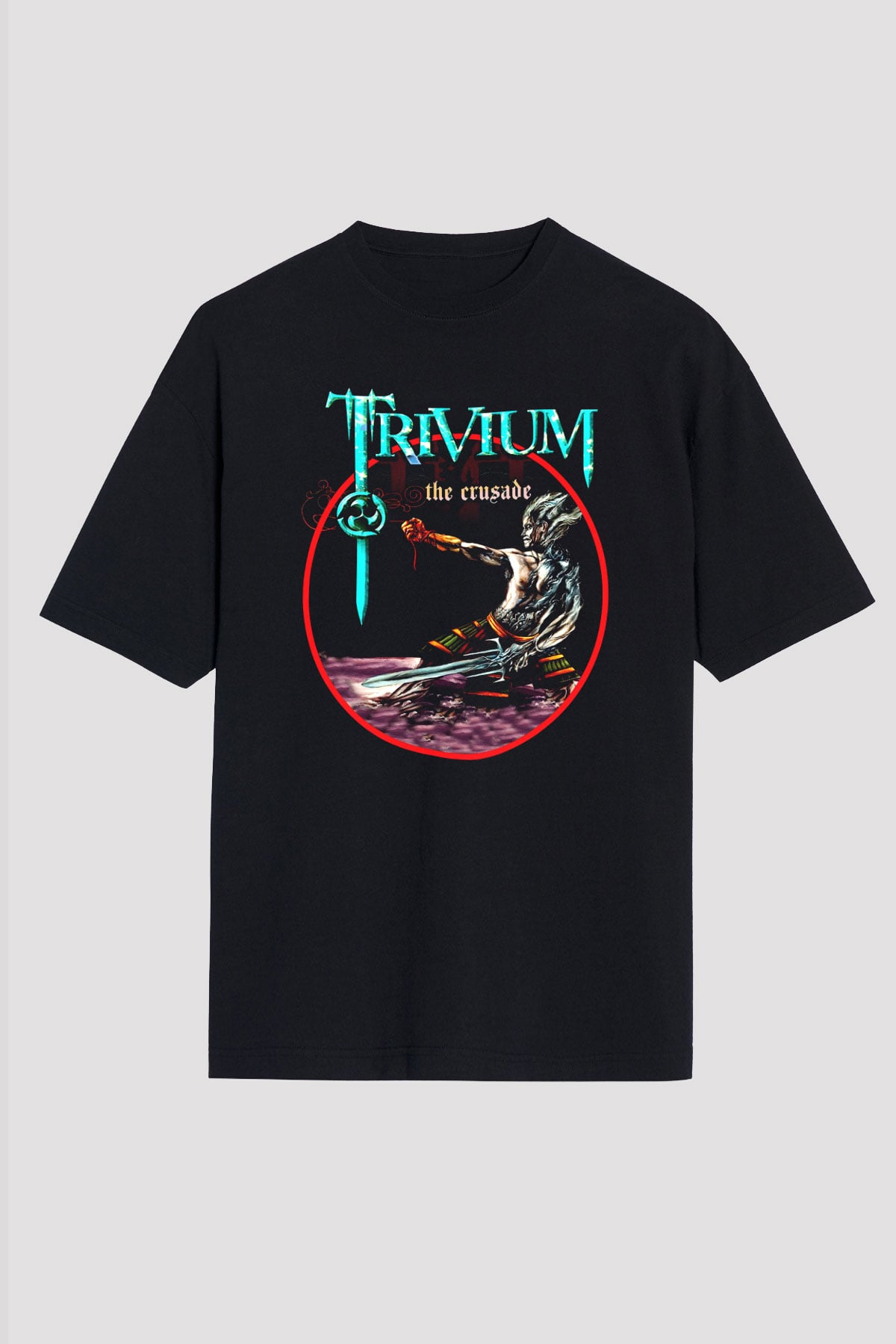 Trivium Siyah Unisex Oversize Tişört T-Shirt