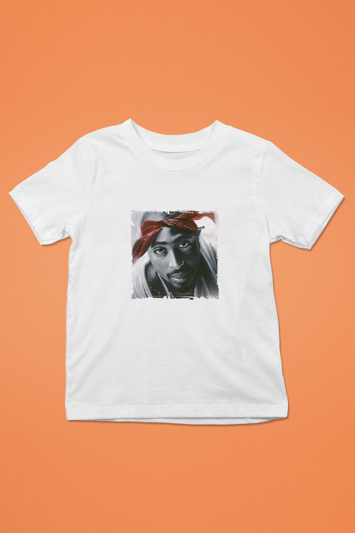 Tupac Baskılı Unisex Beyaz Çocuk Tişört
