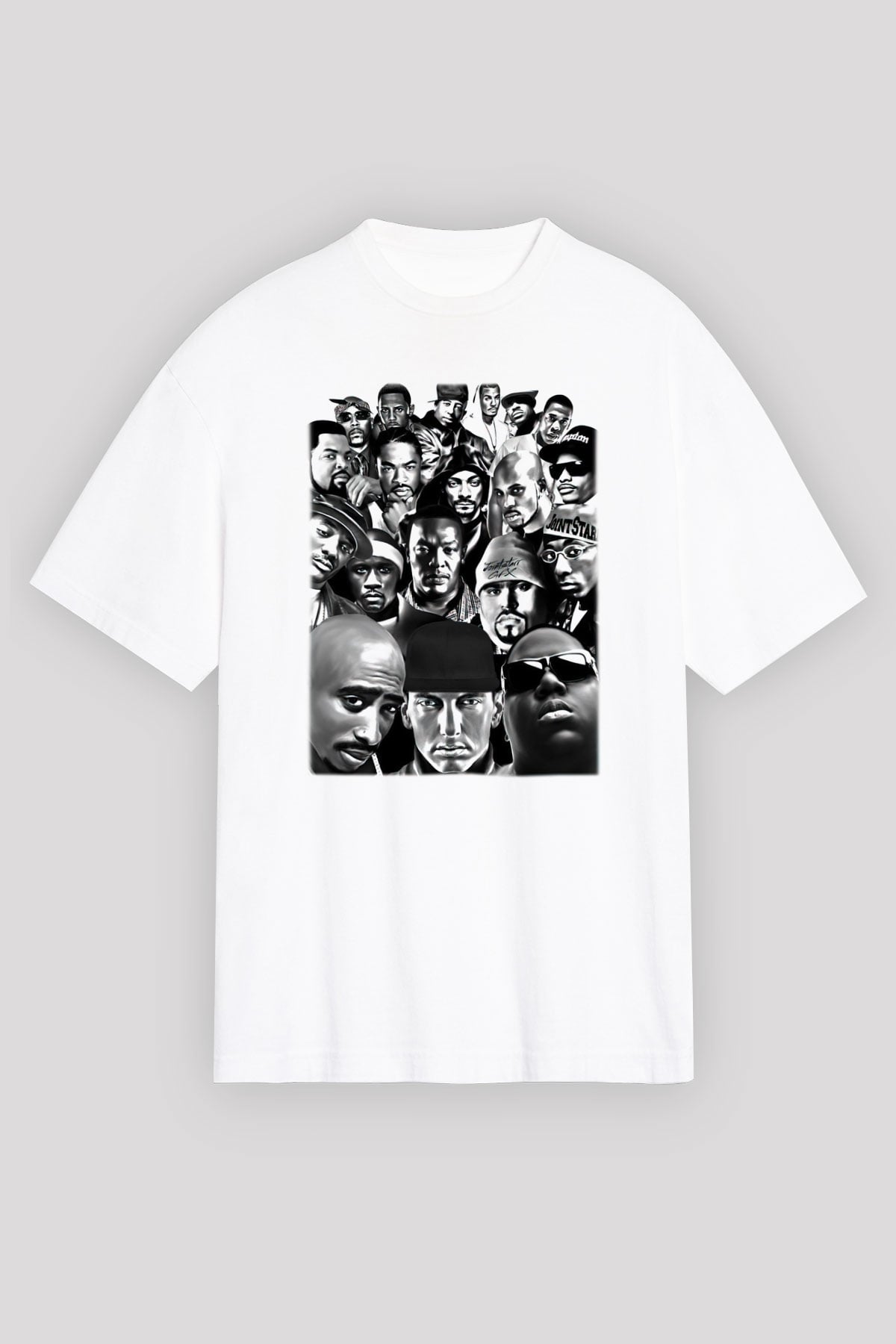 Tupac Shakur Beyaz Unisex Oversize Tişört T-Shirt