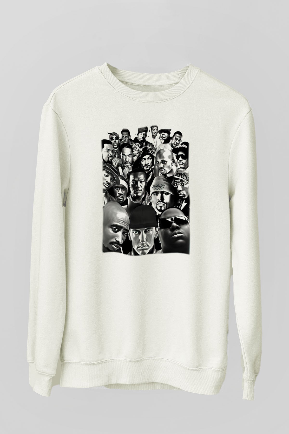 Tupac Shakur Beyaz Unisex Sweatshirt