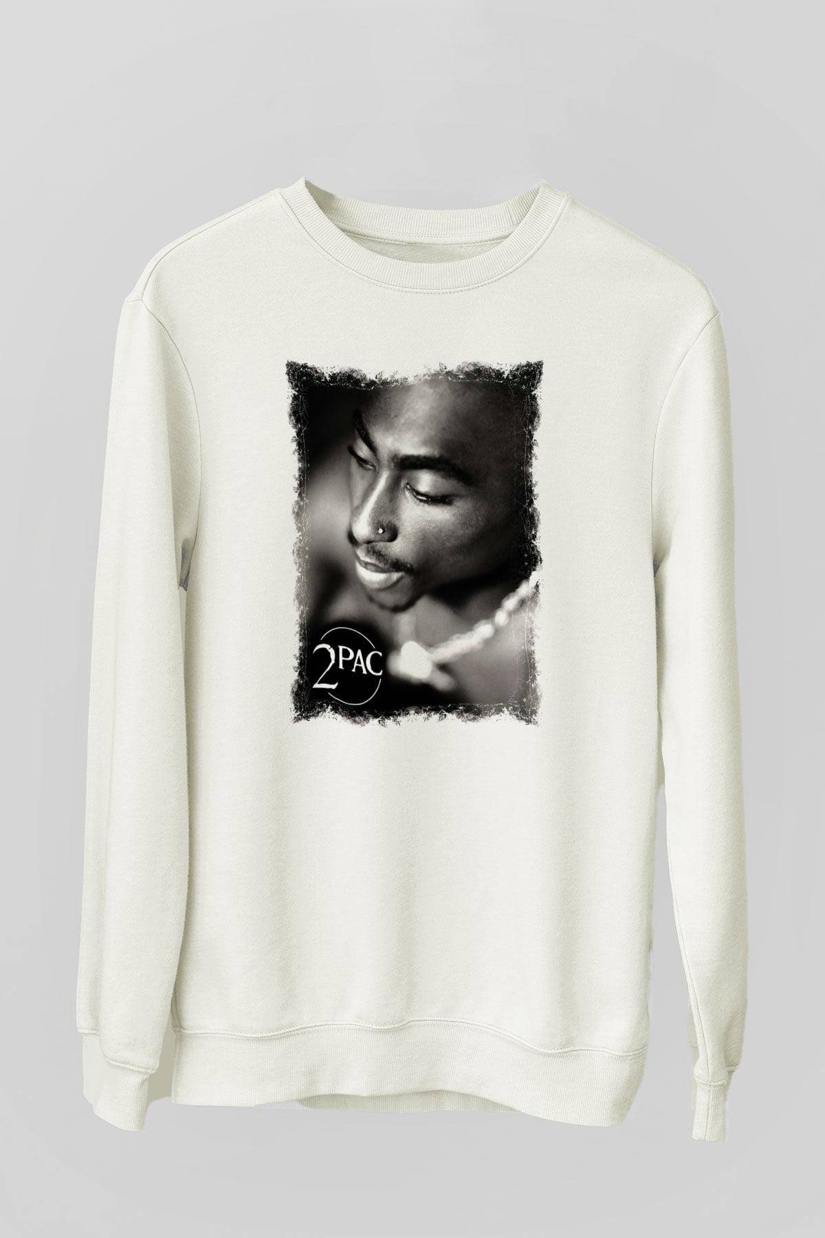 Tupac Shakur Beyaz Unisex Sweatshirt