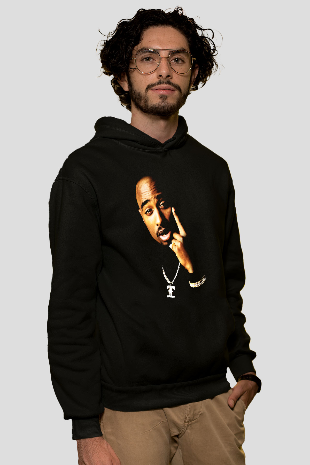 Tupac Shakur Siyah Unisex Hoodie
