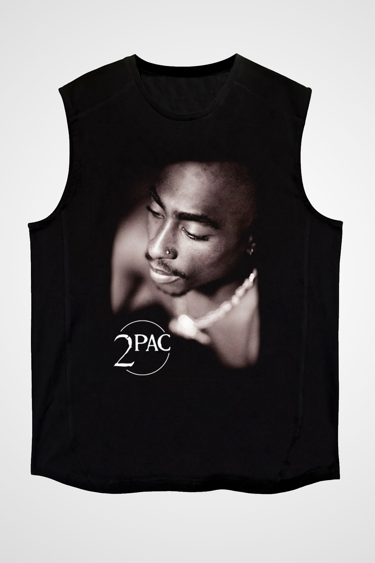 Tupac Shakur Siyah Unisex Kolsuz Tişört