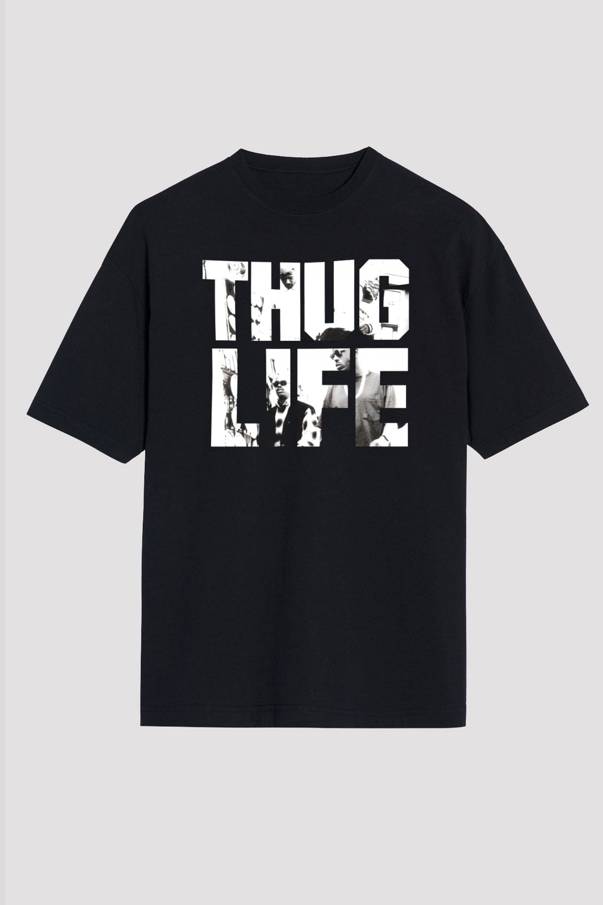 Tupac Shakur Siyah Unisex Oversize Tişört T-Shirt