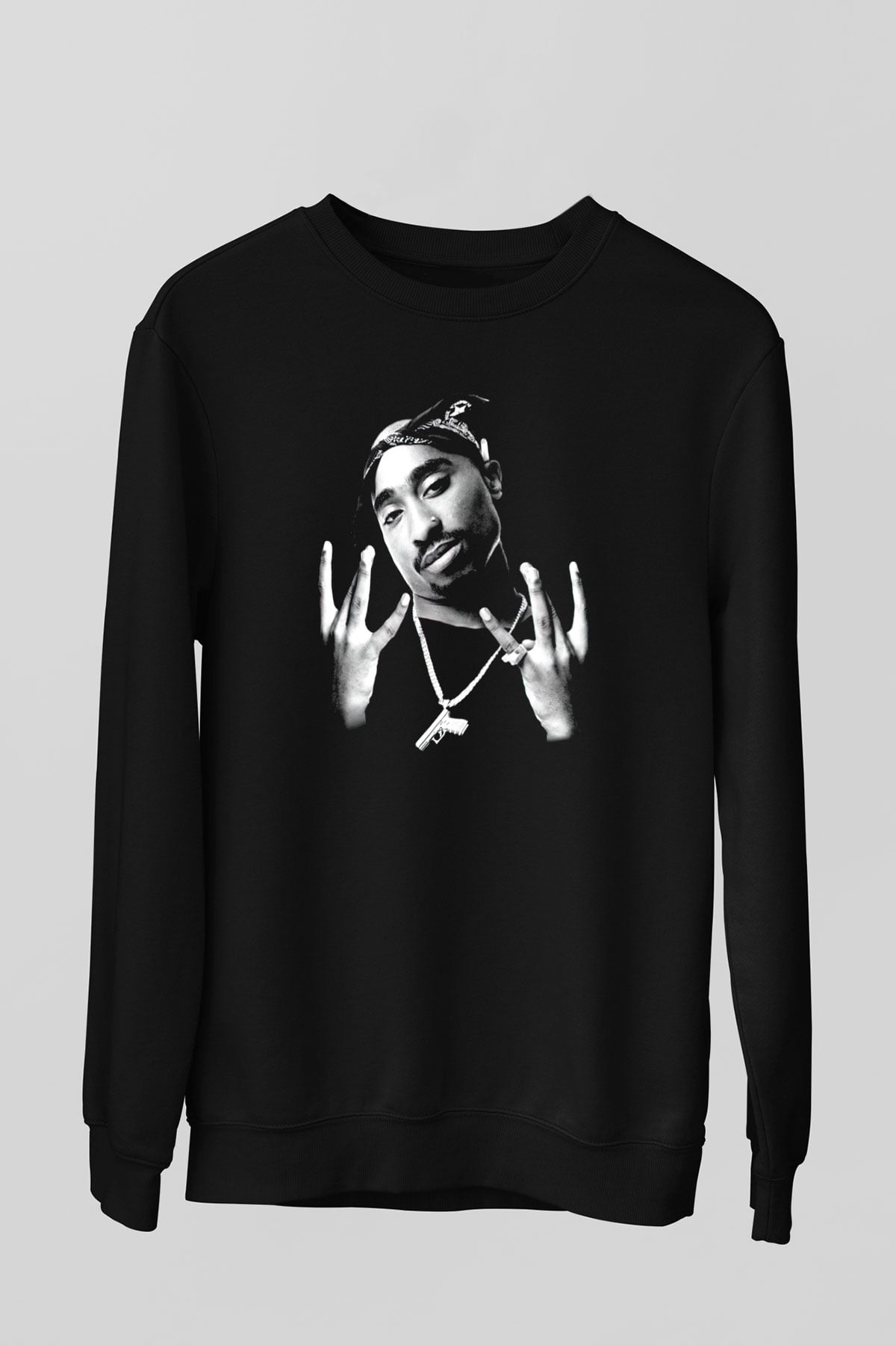 Tupac Shakur Siyah Unisex Sweatshirt