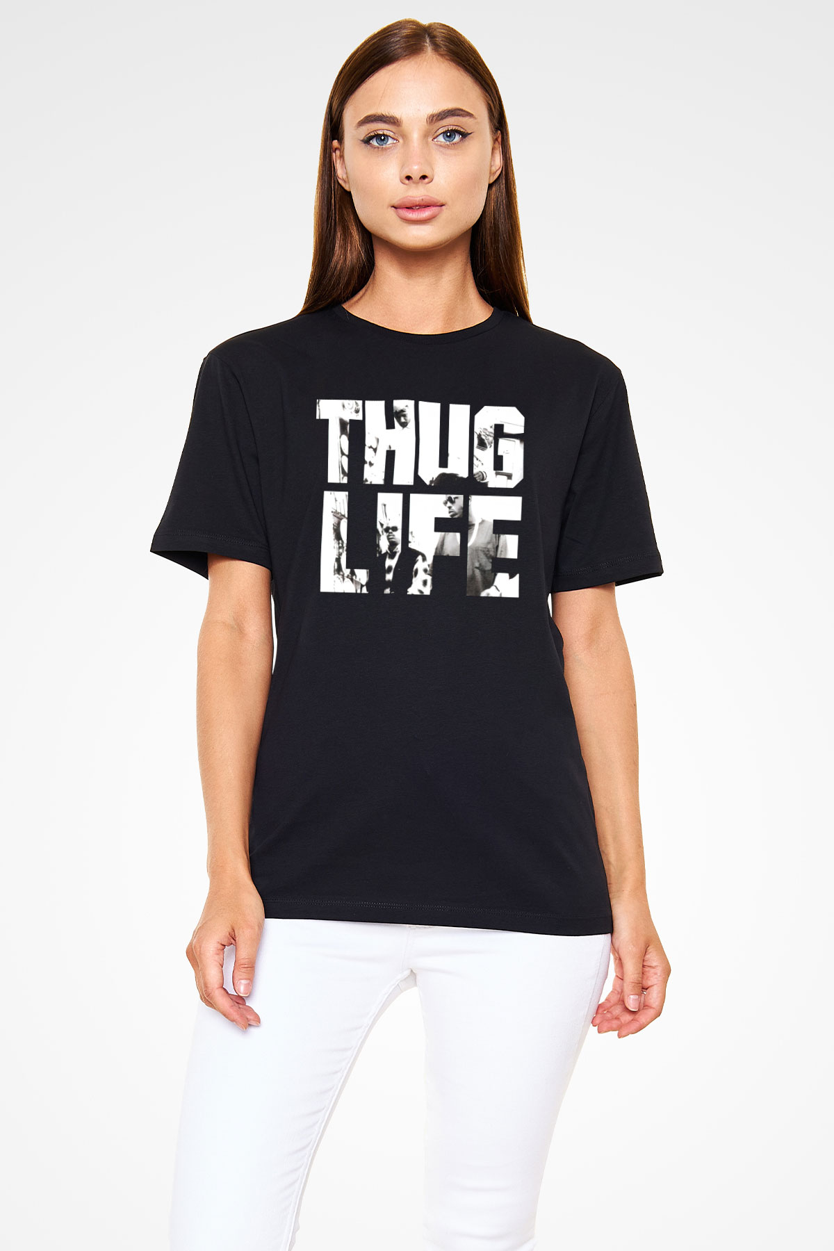 Tupac Shakur Siyah Unisex Tişört T-Shirt - TişörtFabrikası