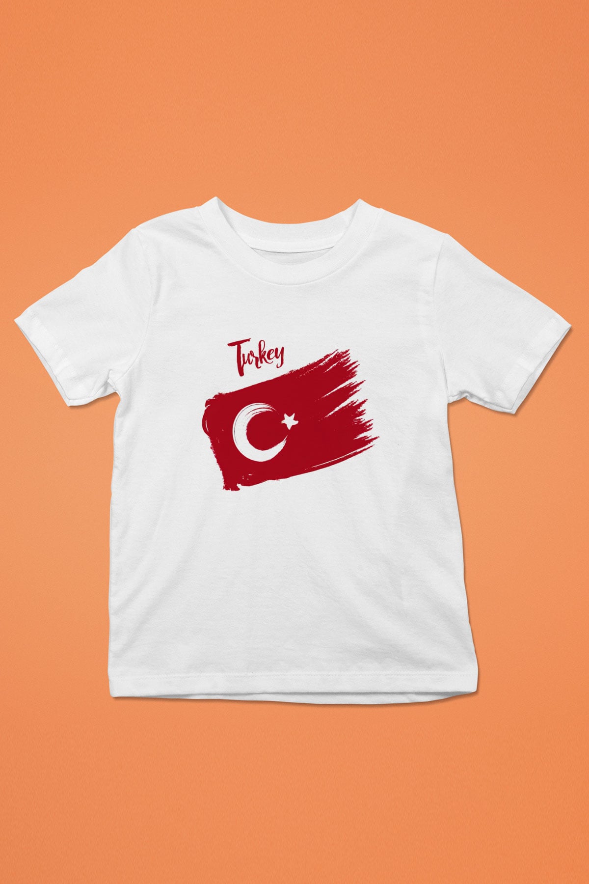 Türkiye Baskılı Beyaz Unisex Çocuk Tişört