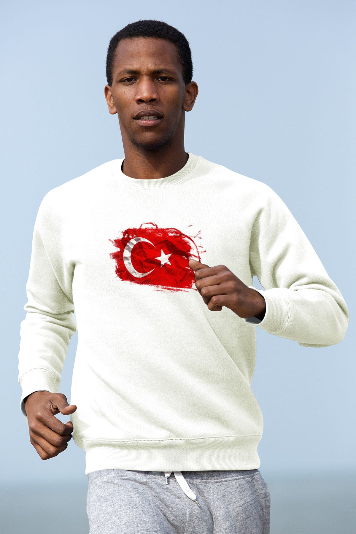 Türkiye Beyaz Unisex Sweatshirt