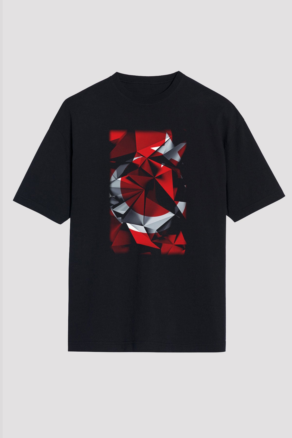 Türkiye Siyah Unisex Oversize Tişört T-Shirt