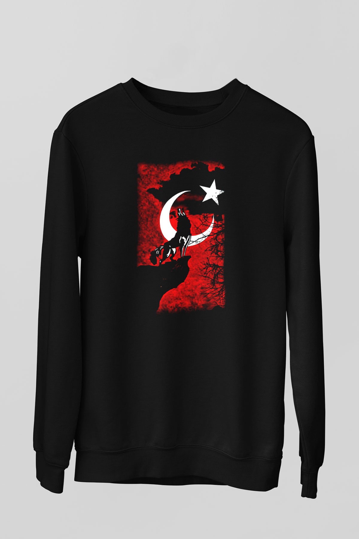 Türkiye Siyah Unisex Sweatshirt