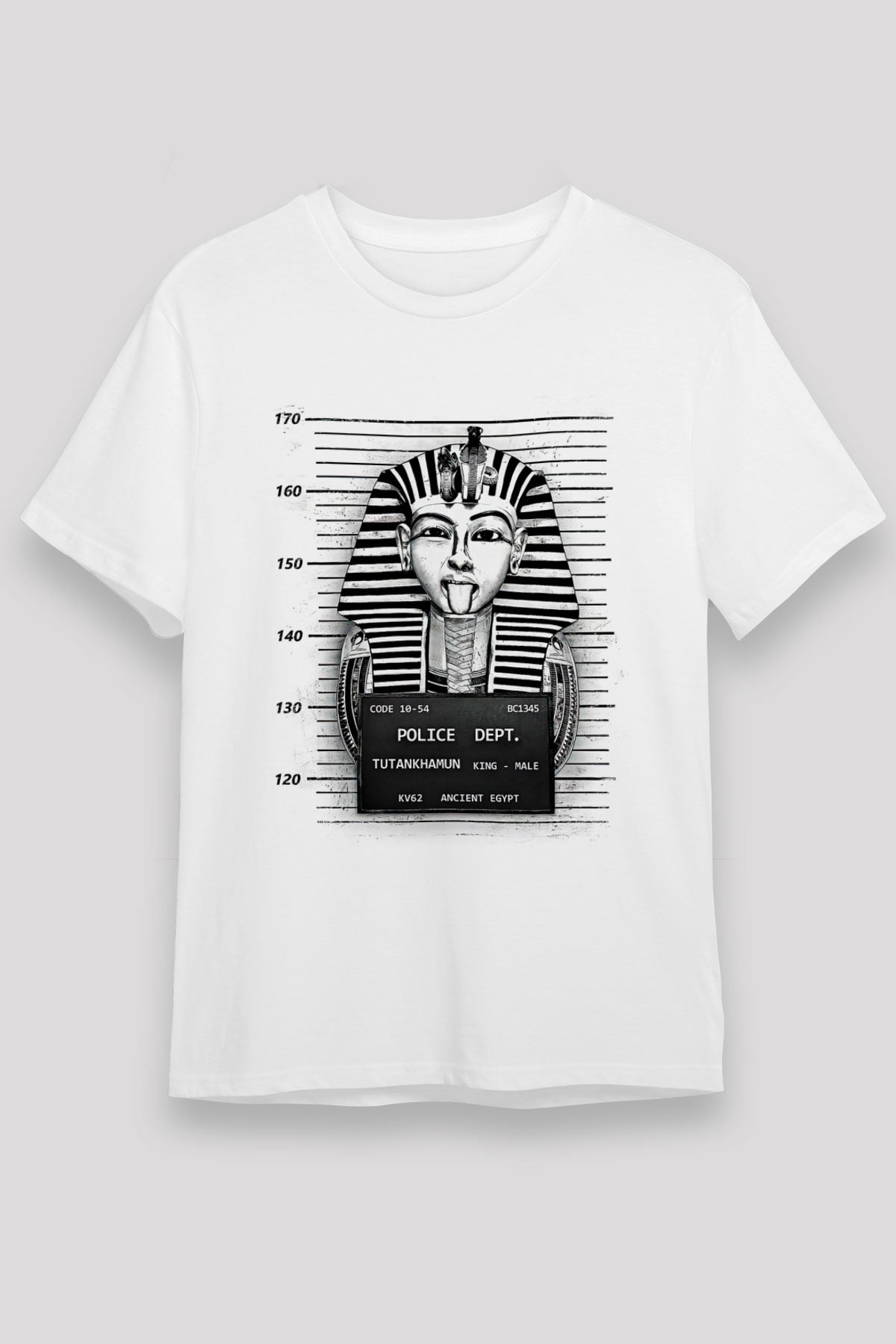 Tutankhamun Unisex Baskılı Beyaz Tişört - Tshirt