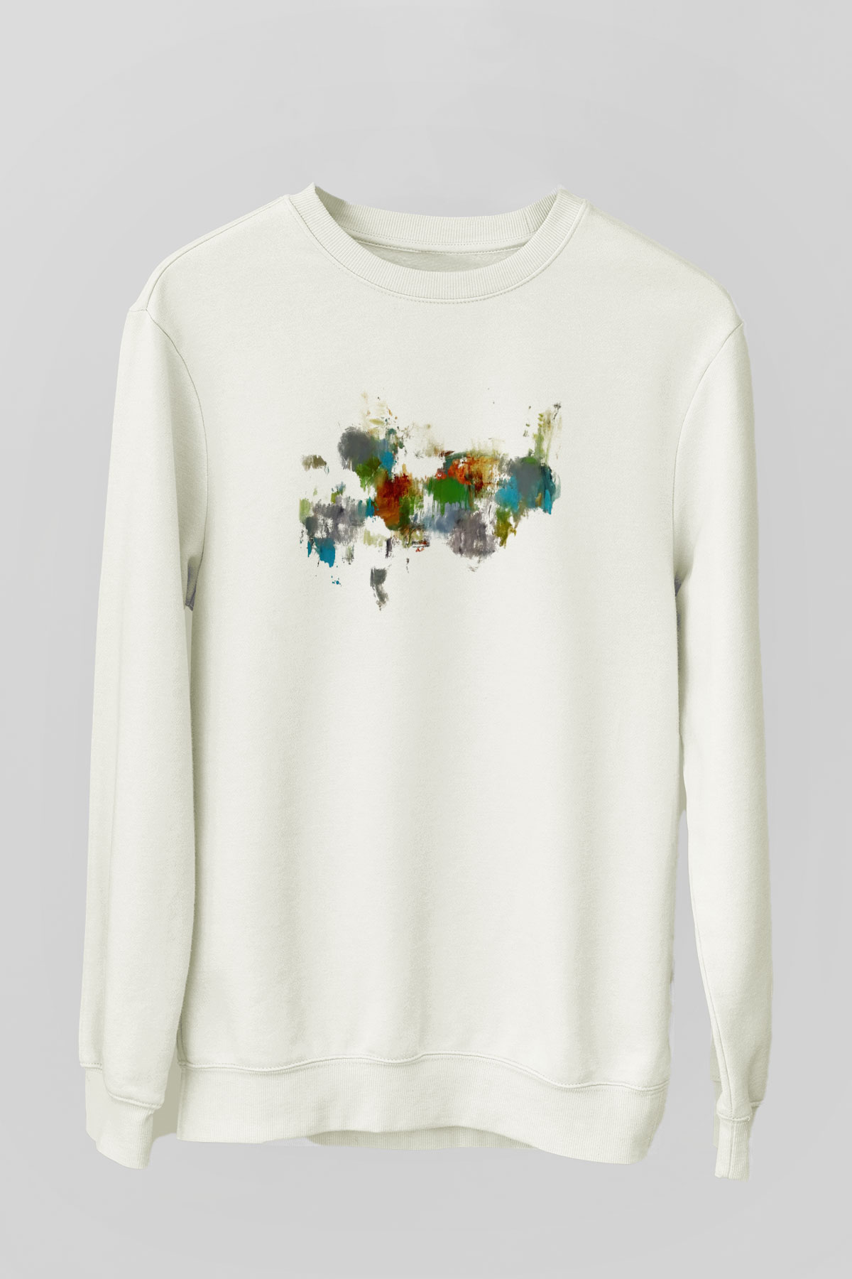 Tuval Beyaz Unisex Sweatshirt