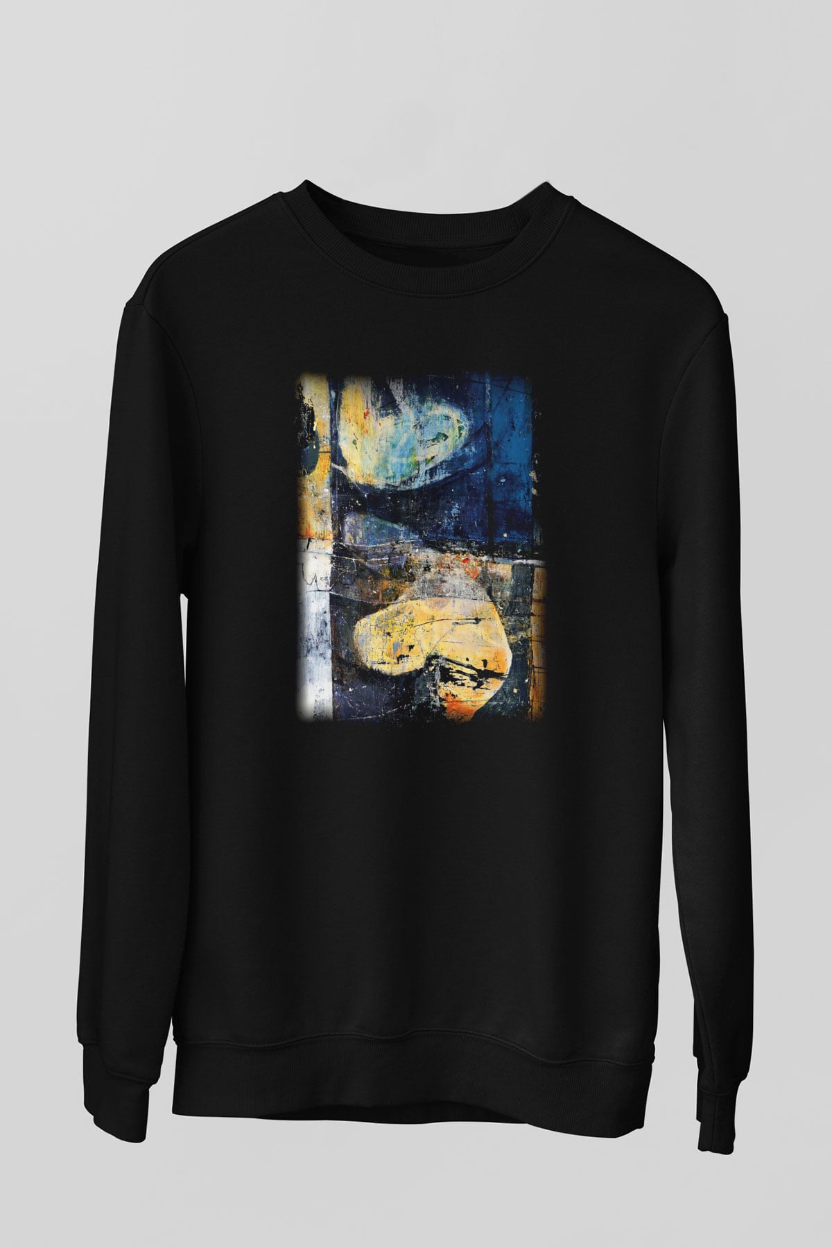 Tuval Siyah Unisex Sweatshirt