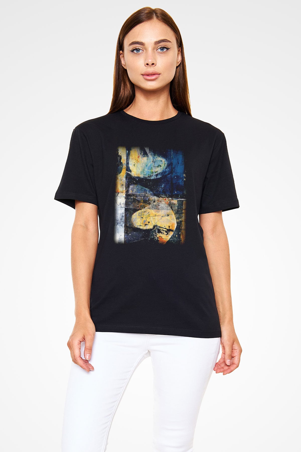 Tuval Siyah Unisex Tişört T-Shirt - TişörtFabrikası