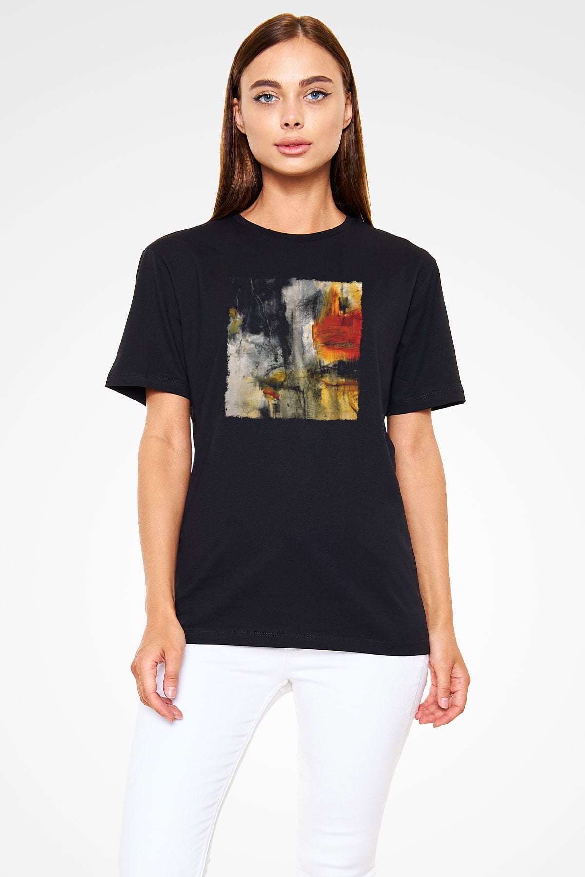 Tuval Siyah Unisex Tişört T-Shirt - TişörtFabrikası