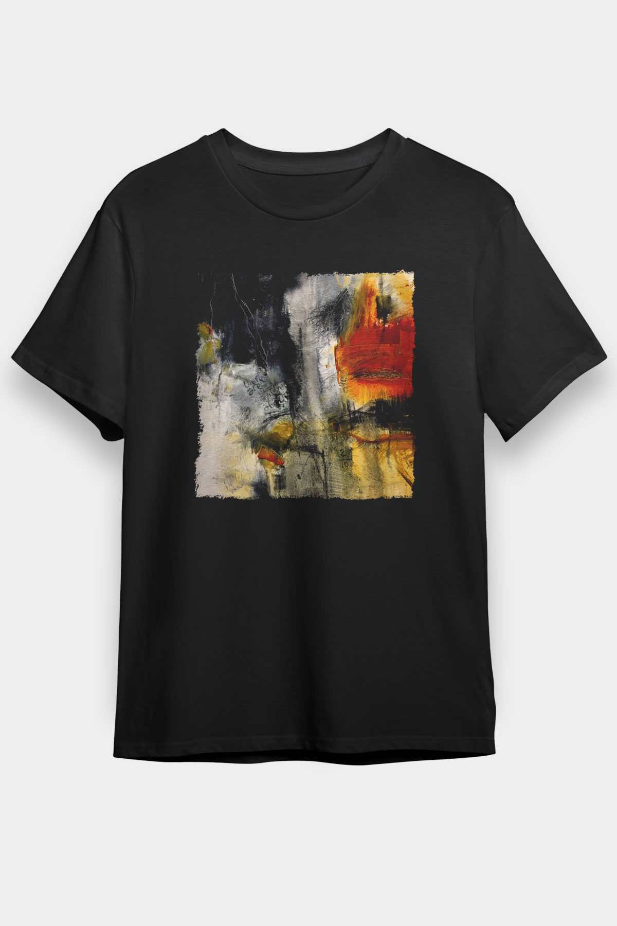 Tuval Siyah Unisex Tişört T-Shirt - TişörtFabrikası
