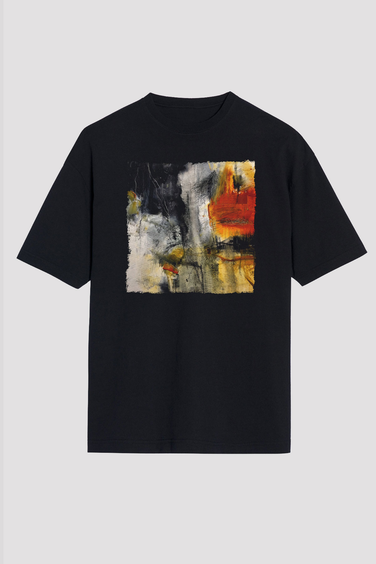 Tuval Siyah Unisex Tişört T-Shirt - TişörtFabrikası