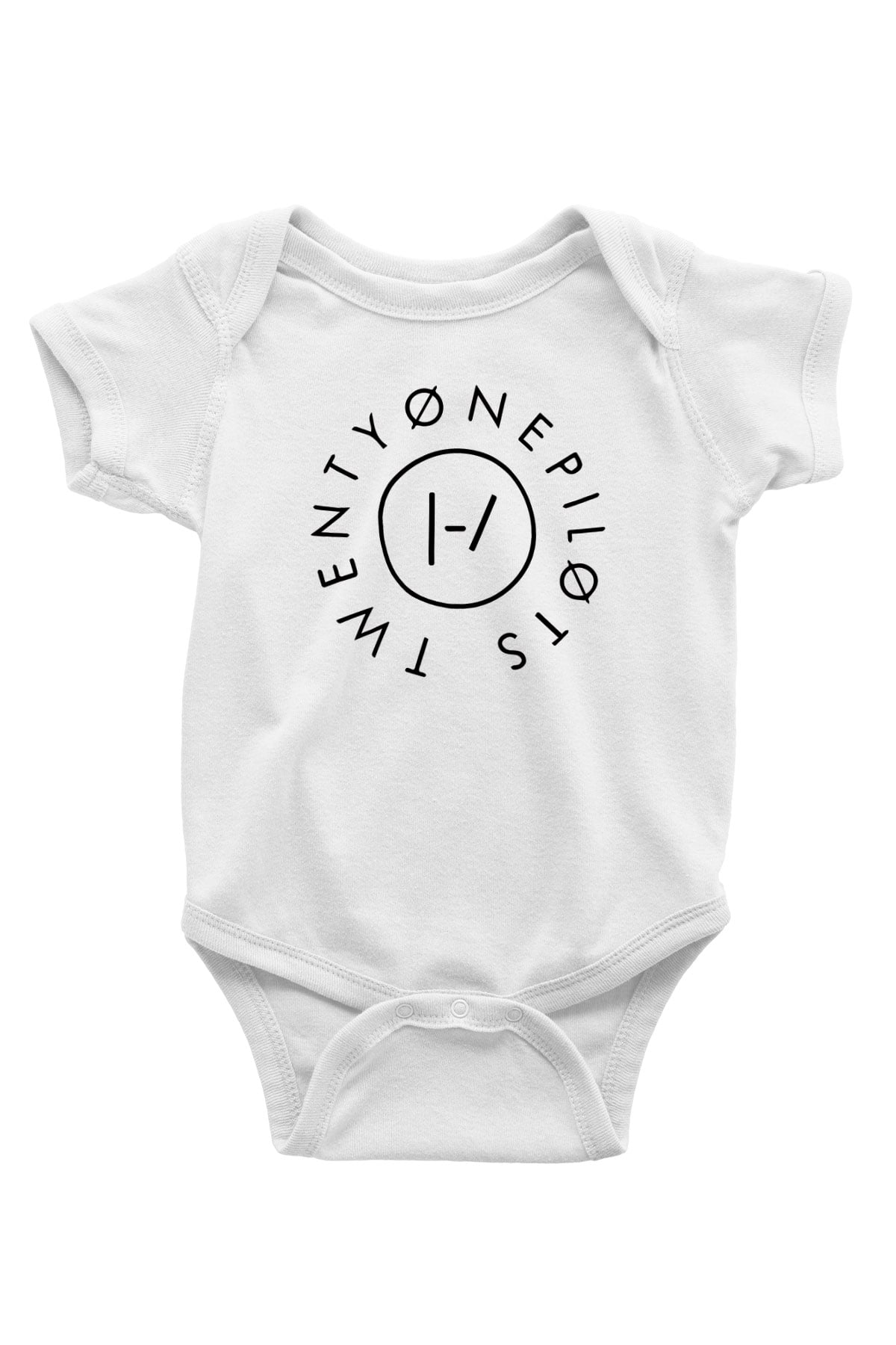 Twenty One Pilots Baskılı Beyaz Unisex Bebek Body - Zıbın