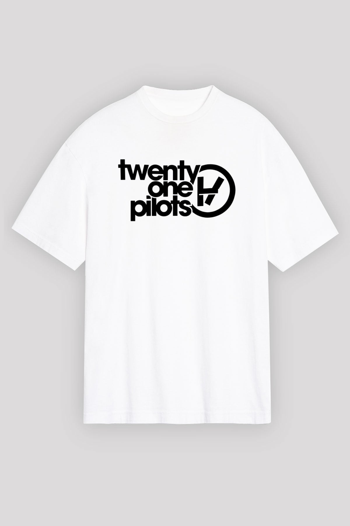 Twenty One Pilots Beyaz Unisex Oversize Tişört T-Shirt