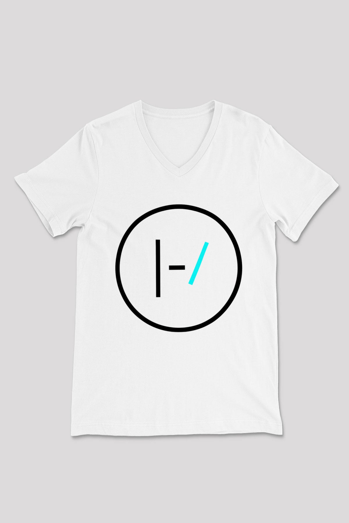 Twenty One Pilots Beyaz Unisex V Yaka Tişört T-Shirt