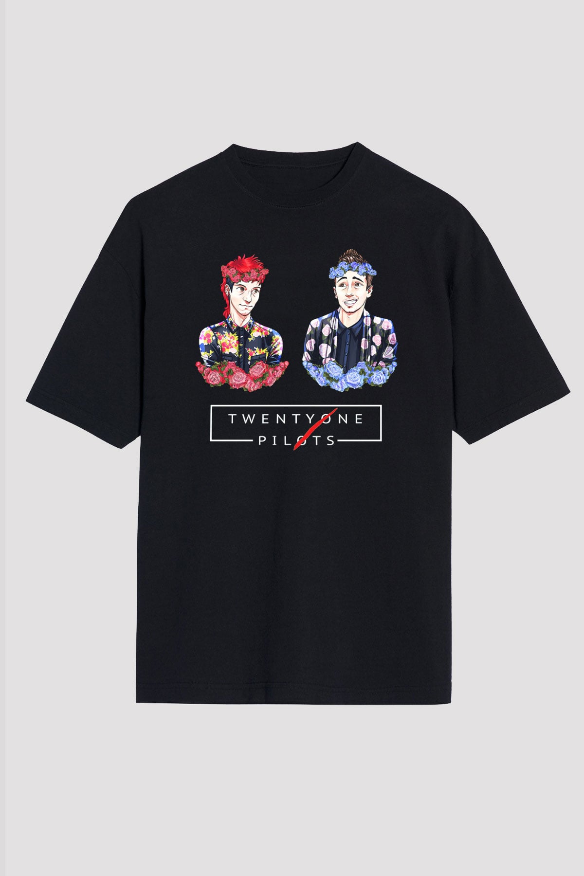Twenty One Pilots Siyah Unisex Oversize Tişört T-Shirt