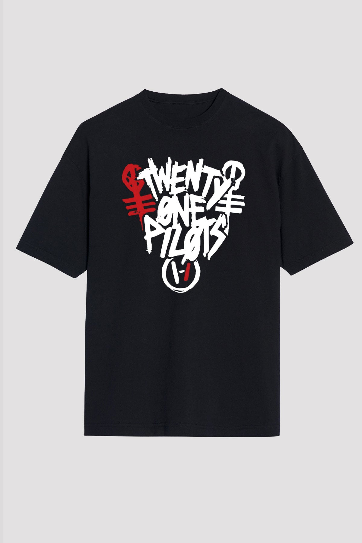 Twenty One Pilots Siyah Unisex Oversize Tişört T-Shirt