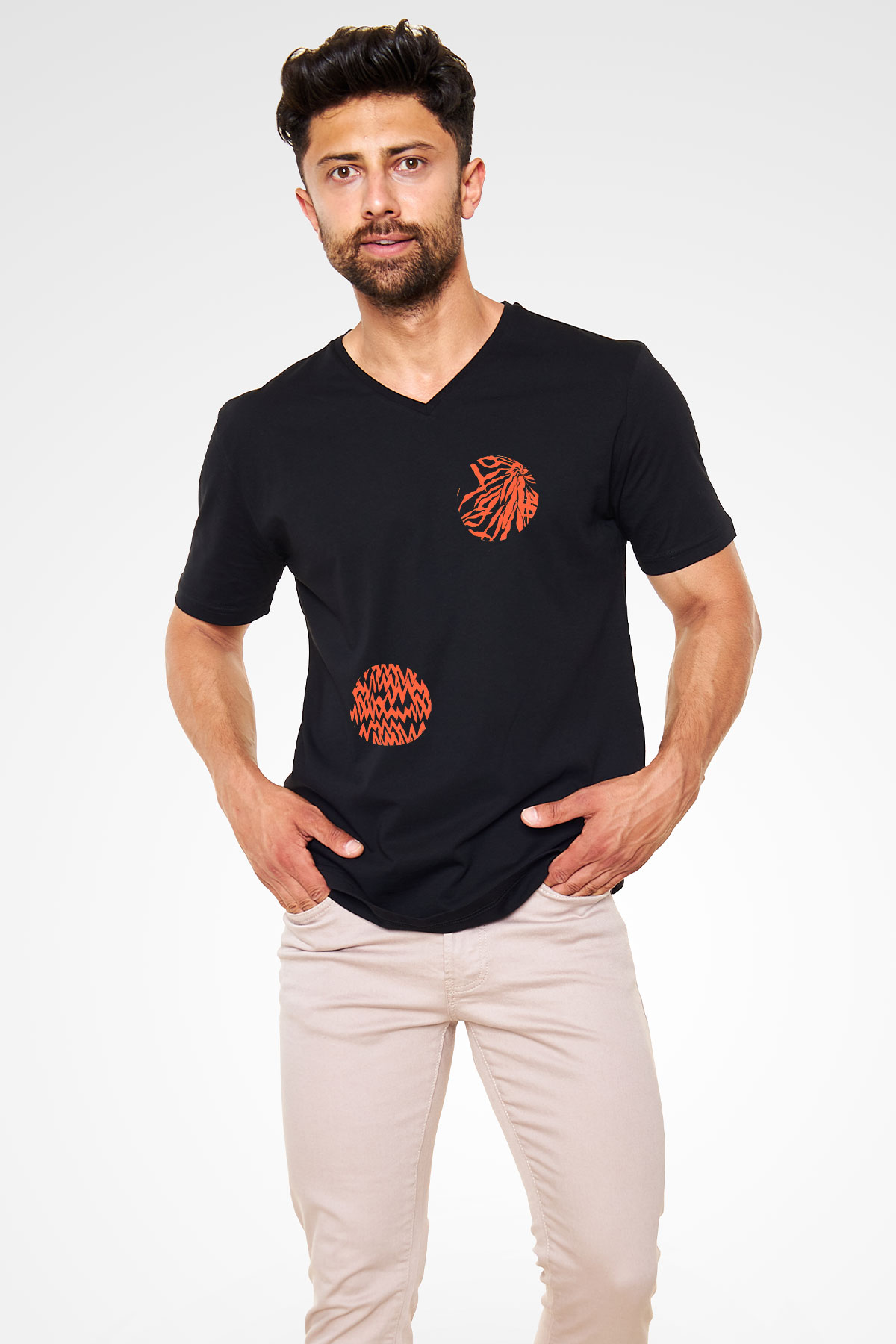 Twenty One Pilots Siyah Unisex V Yaka Tişört T-Shirt