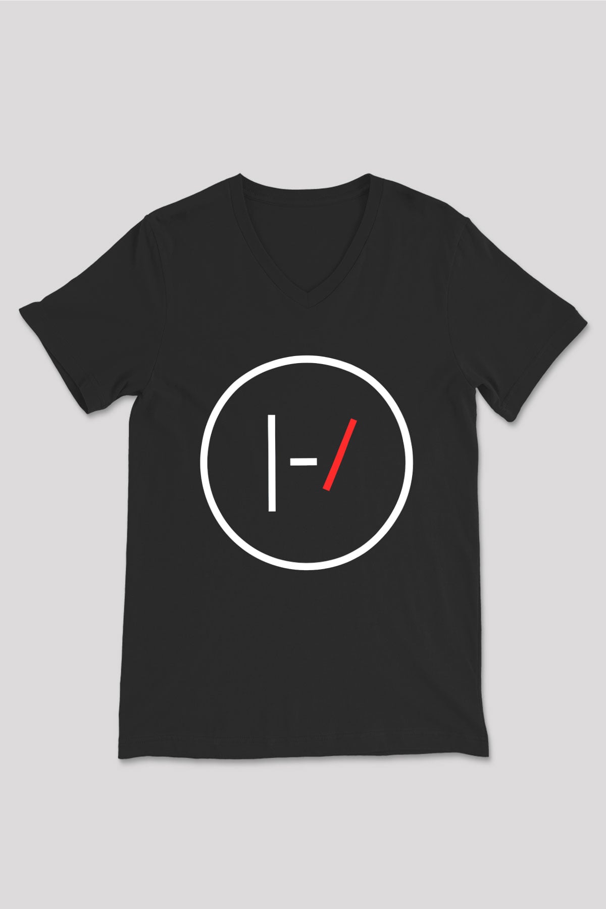 Twenty One Pilots Siyah Unisex V Yaka Tişört T-Shirt