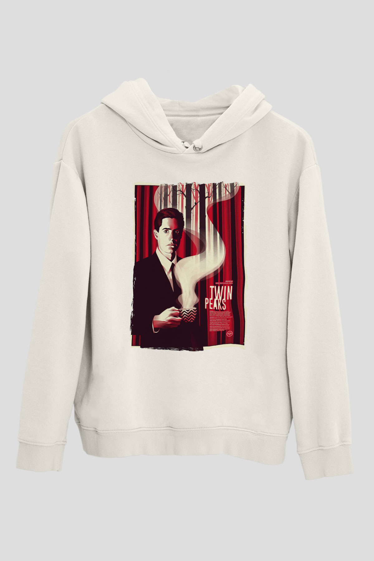 Twin Peaks Beyaz Unisex Hoodie