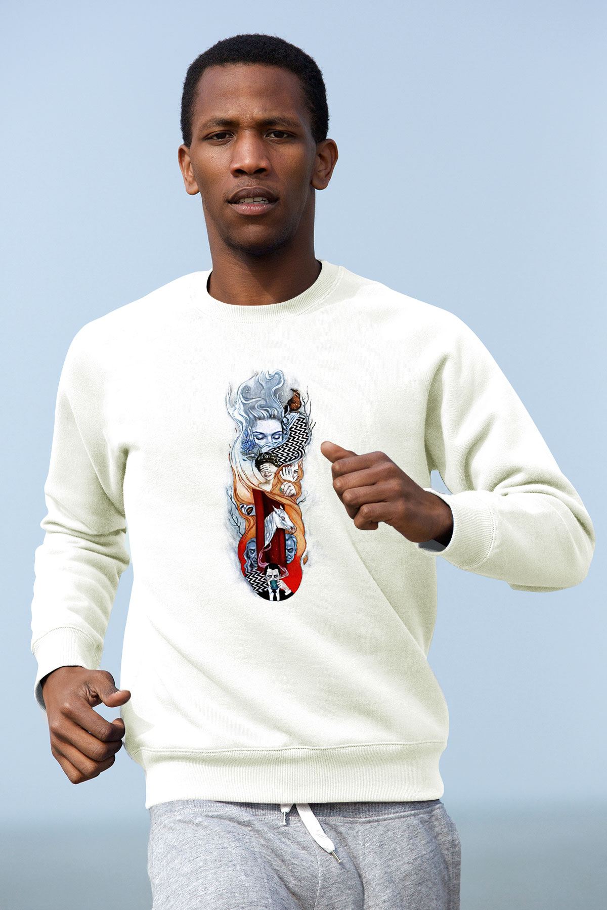 Twin Peaks Beyaz Unisex Sweatshirt