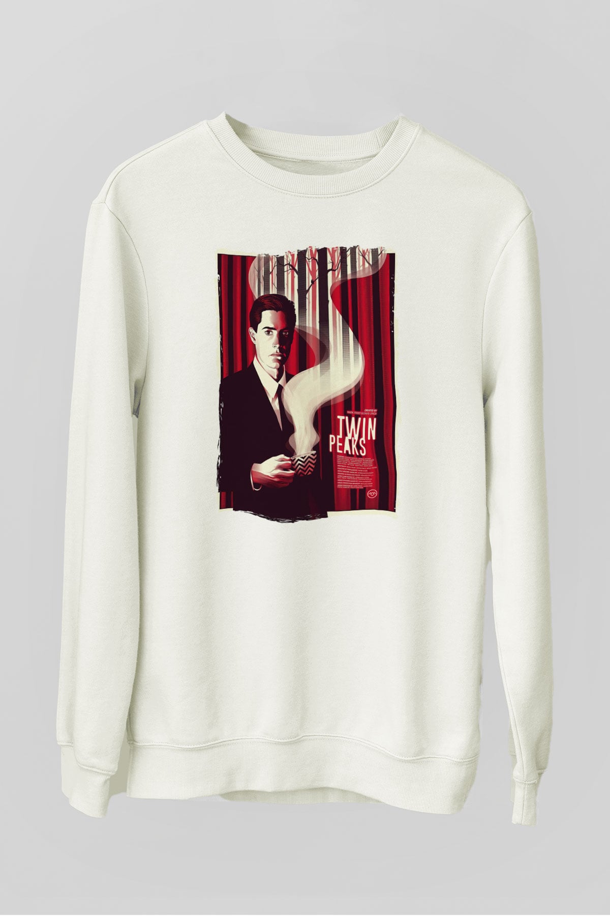 Twin Peaks Beyaz Unisex Sweatshirt