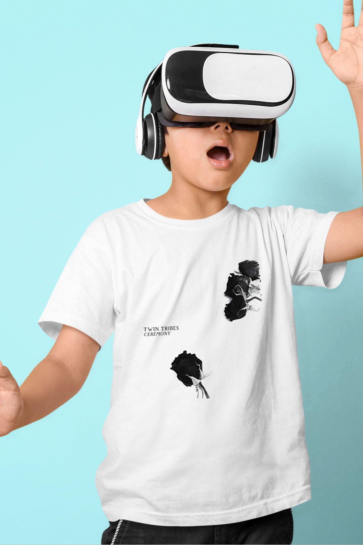 Twin Tribes Baskılı Beyaz Unisex Beyaz Çocuk Tişört - Tshirt