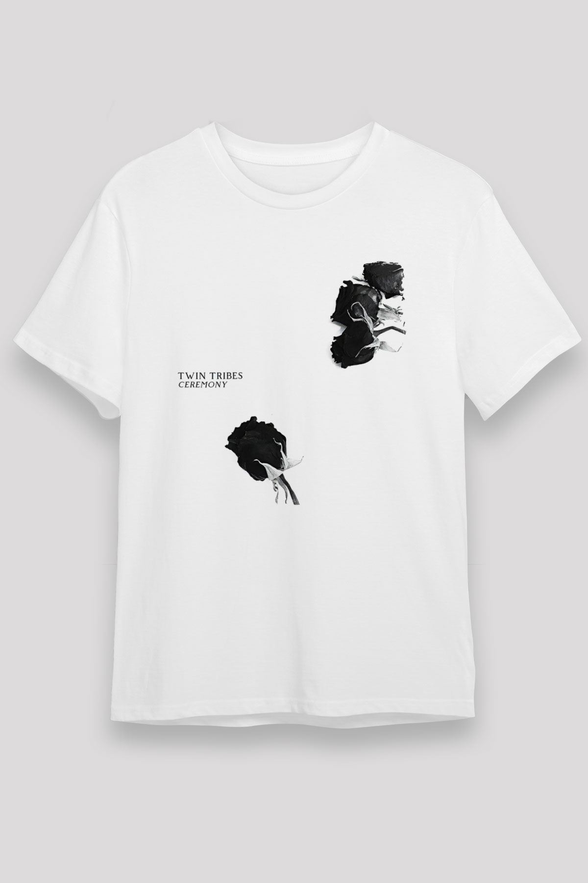 Twin Tribes Baskılı Unisex Beyaz Tişört - Tshirt