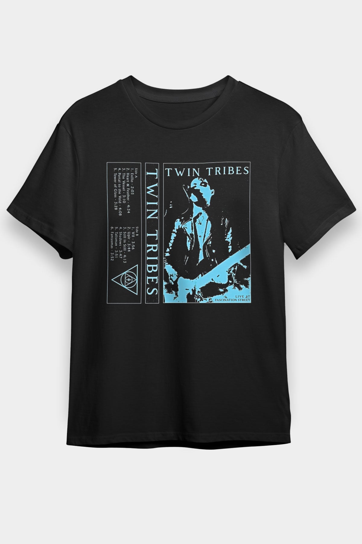 Twin Tribes Baskılı Unisex Siyah Tişört - Tshirt