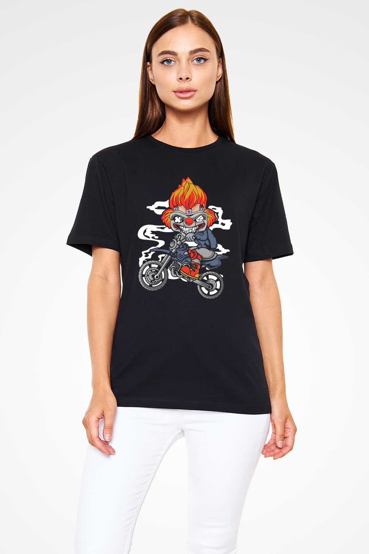 Twisted Metal Motocross Baskılı Siyah Unisex Tişört
