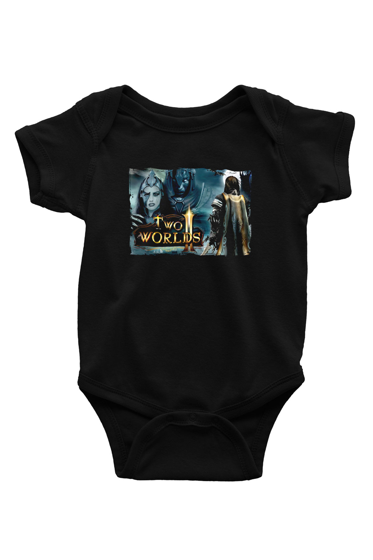 Two Worlds Siyah Bebek Body - Zıbın