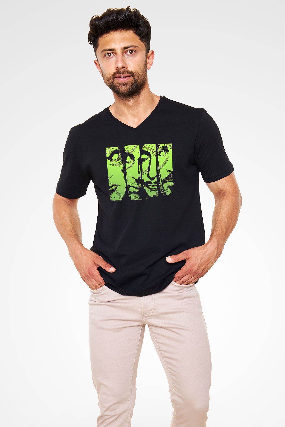 Type O Negative Siyah Unisex V Yaka Tişört T-Shirt