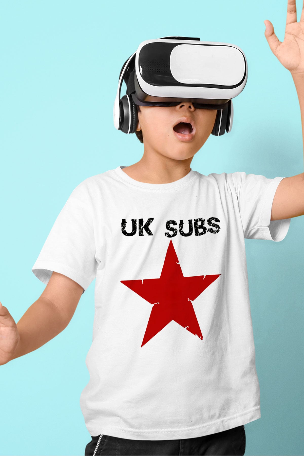 U.K. Subs Baskılı Beyaz Unisex Çocuk Tişört