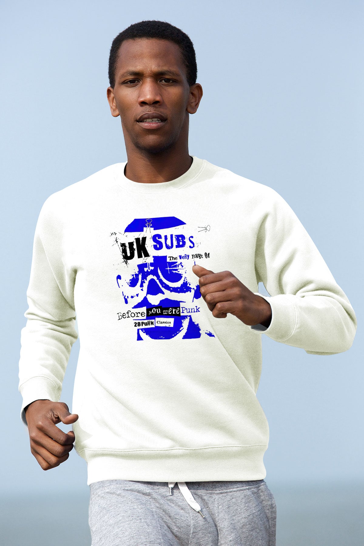 U.K. Subs Beyaz Unisex Sweatshirt