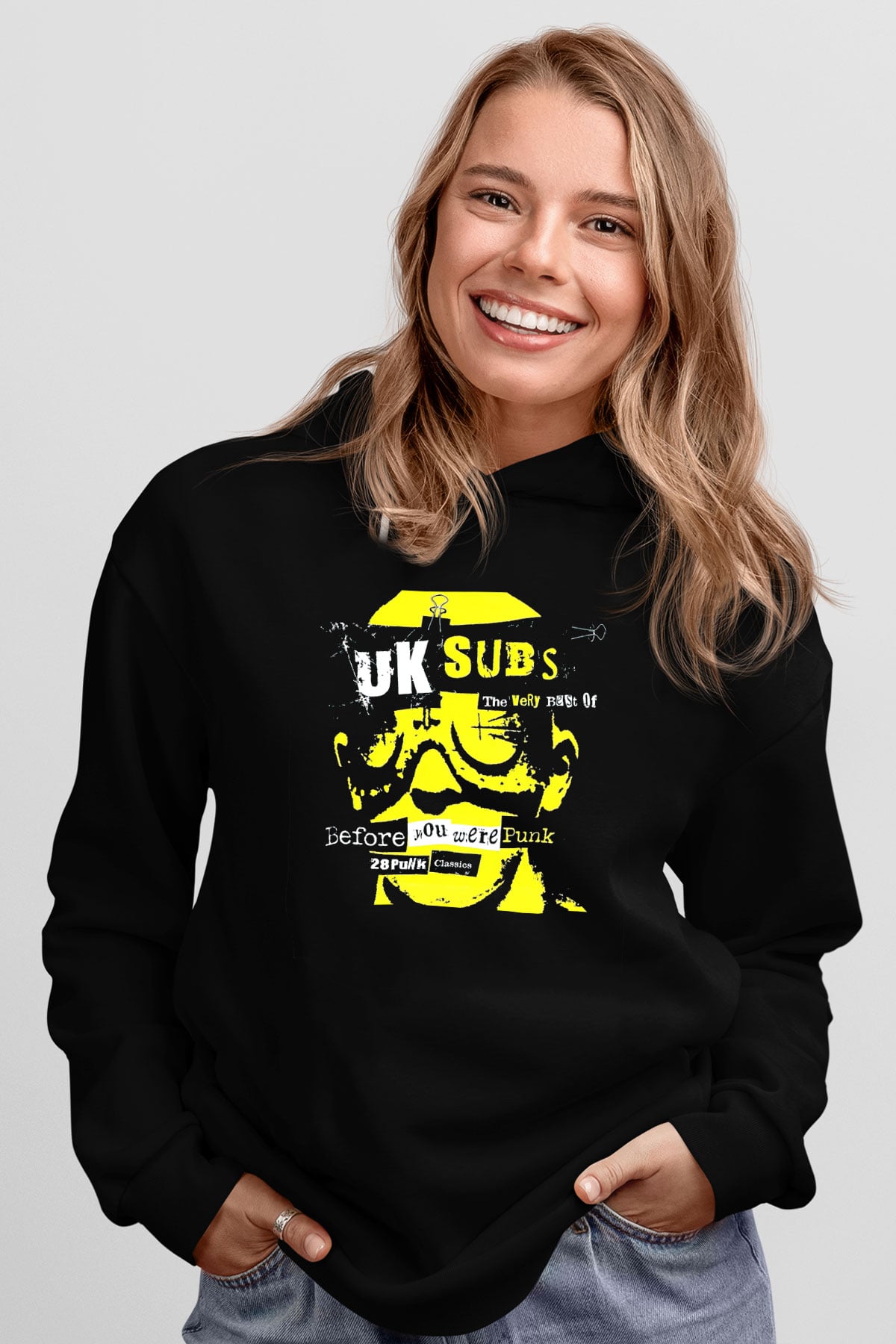 U.K. Subs Siyah Unisex Hoodie