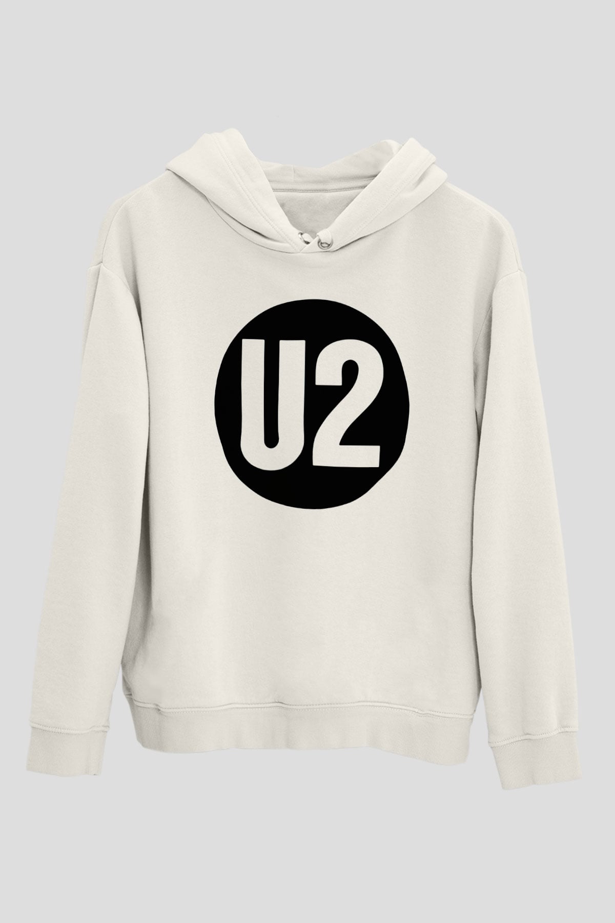 U2 Beyaz Unisex Hoodie